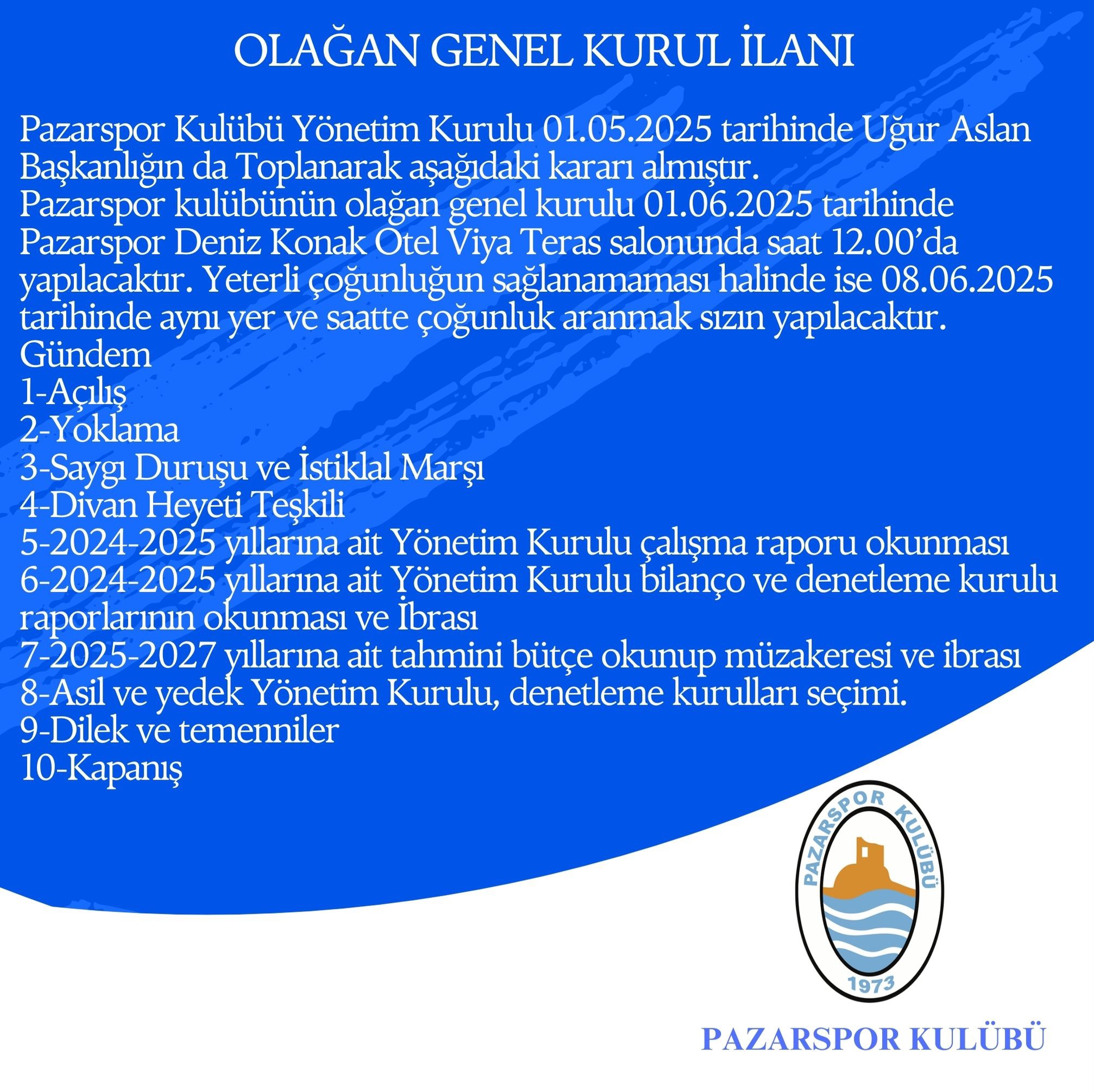 GENEL KURUL İLANI
