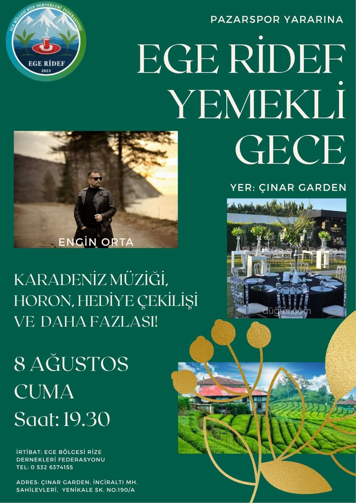 EGE RİDEFDEN DESTEK GECESİ